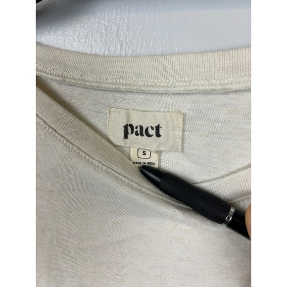 Lot of THREE Pact Organic Cotton Heathered Muscle Tee Tank Top Small Gray Pink - Picture 9 of 15